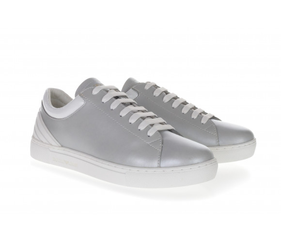 Leather Sneakers With Eagle To The Heel