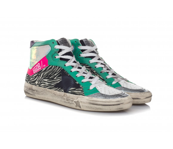 '2.12' Zebra Printed Pony Hair Sneakers