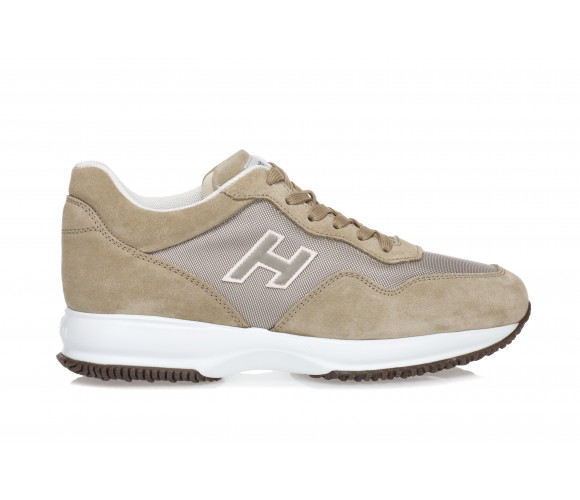 'Interactive' Technical Fabric & Suede Sneakers