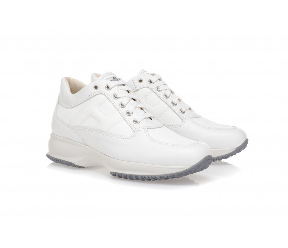 'Interactive' Padded Logo Leather Sneakers