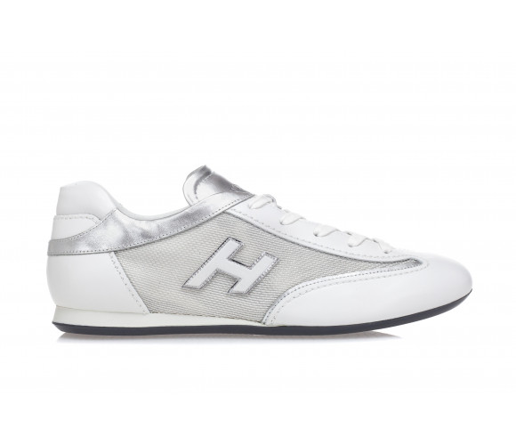 'Olympia' Leather & High-tech Fabric Sneakers