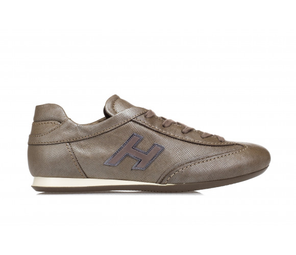 'Olympia' Textured Leather Sneakers
