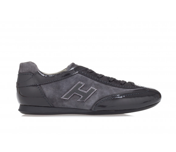 'Olympia' Patent Leather & Suede Sneakers
