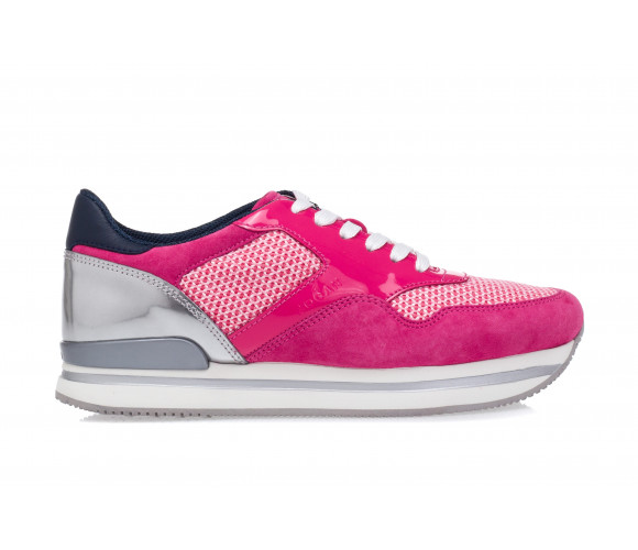 'H222' Suede And Fabric Wedge-Sneakers