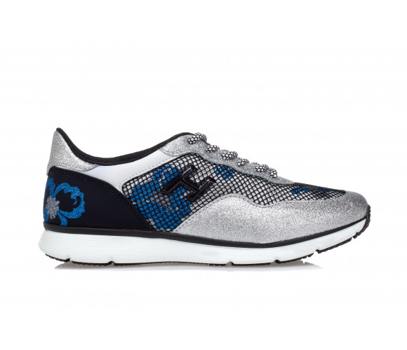 'H254' Glittered Sneakers With Mesh