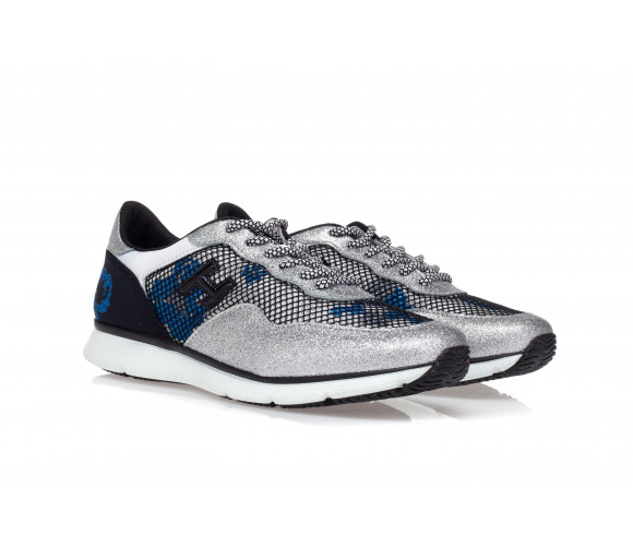 'H254' Glittered Sneakers With Mesh