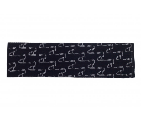 Wool Blend Logo Scarf