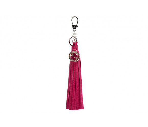 Fringed leather key holder