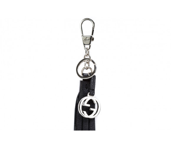 Fringed leather key holder