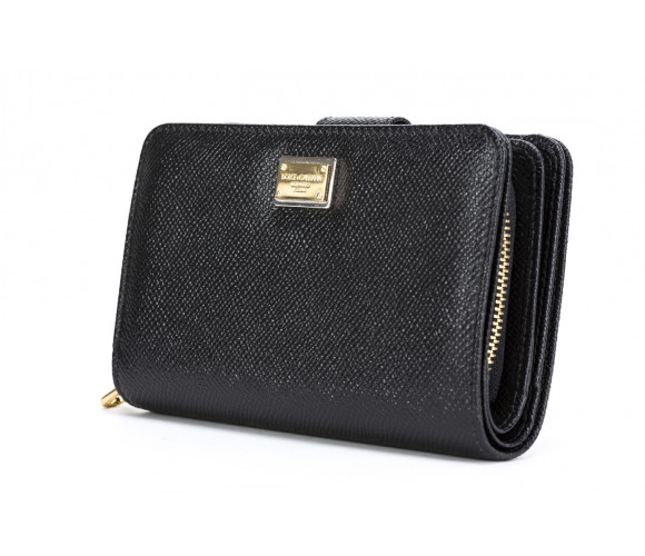 "dauphine" leather zippered wallet