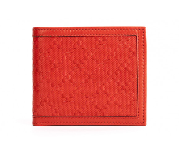 Bifold "diamante" leather wallet