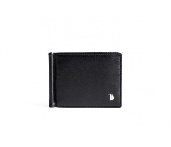 Leather money clip wallet