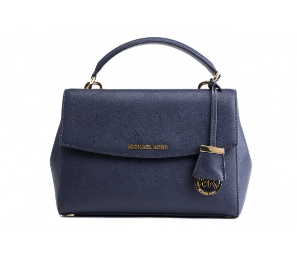 "ava" small saffiano leather satchel bag