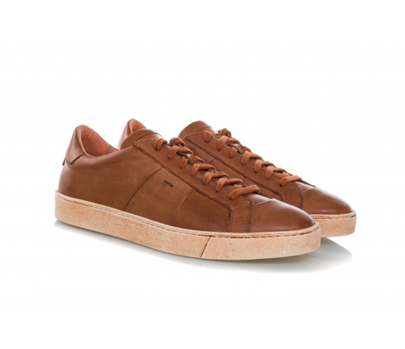 Aged Leather Sneakers