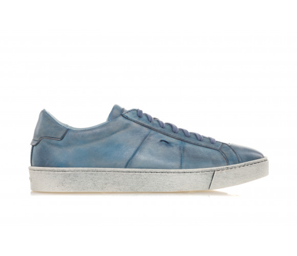 Aged Leather Sneakers
