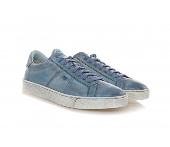 Aged Leather Sneakers