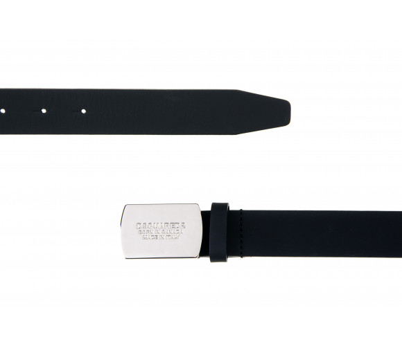 Logo Buckle Leather Belt