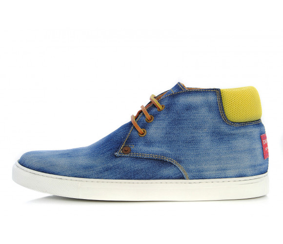 Denim & Technical Fabric Chukka Desert Boots