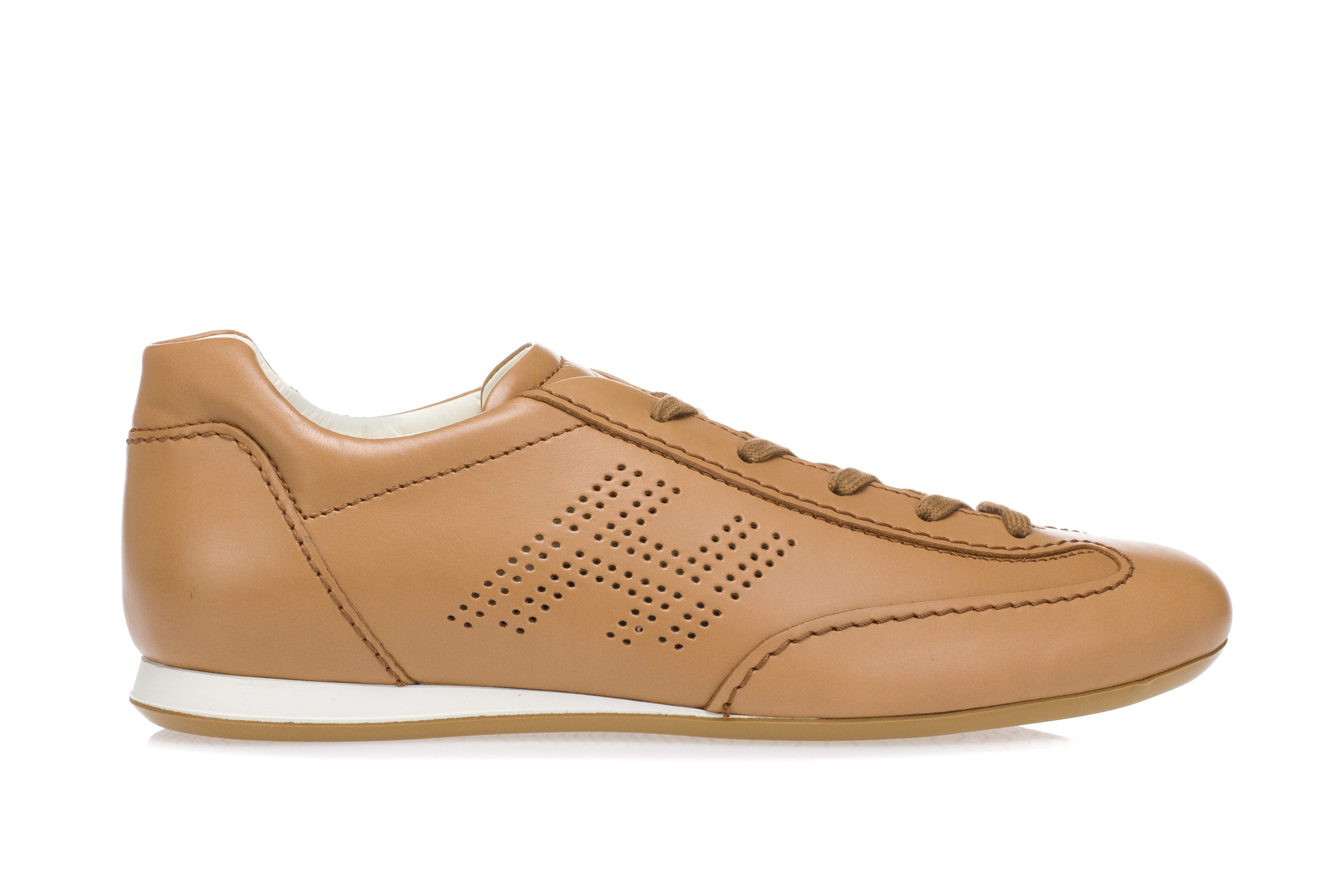 HOGAN Scarpe Sneakers Donna OLYMPIA Pelle Beige Naturale Sabbia Logo H Traforata HOGAN Scarpe Sneakers Donna OLYMPIA Pelle Beige Naturale Sabbia Logo H Traforata